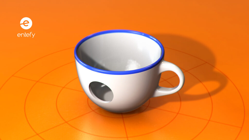 Mug with a hole